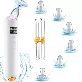 Parhatstor Pore Suction Facial Beauty 5 Levels of Suction 6 Types of Suction Japanese Instruction Manual Gift Device, Device, Power, Heads, Included,