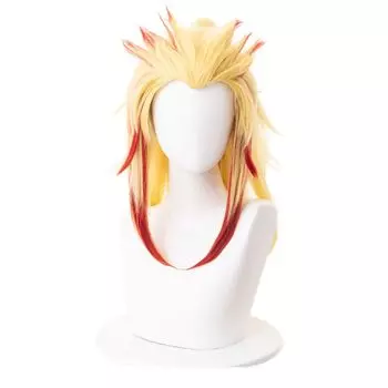 Парик Akixen Kyoujuro Rengoku Kyoujuro для косплея, аниме, сетка для волос, мода, настоящее событие, Хэллоуин, Рождество, термостойкий костюм для маскировки, школьный фестиваль
