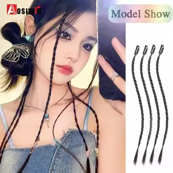 Парик AOSI, косички, женский хвост, натуральные блики, грязные косы, милые и крутые горячие девушки, твист-бокс, косички, парики