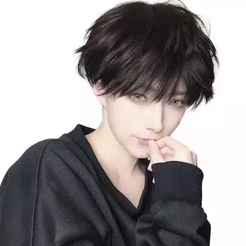 Парик BARSDAR, короткий внутренний цвет, полный парик, черный, мужской, Harajuku, красивый, натуральный, маленькое лицо, термостойкий, популярный, модный, унисекс, градиент