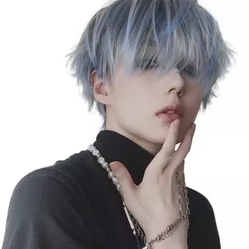 Парик BARSDAR, короткий внутренний цвет, полный парик, черный, мужской, Harajuku, красивый, натуральный, маленькое лицо, термостойкий, популярный, модный, унисекс, градиент