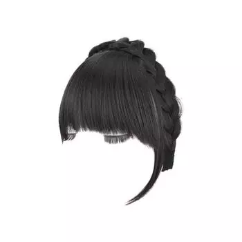 Парик Челка Мягкая черепная повязка с пушистым ультралегким разрезом Натуральное покрытие волос Реалистичная невидимая плетеная повязка на голову Челка B черный коричневый