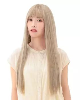 Парик Длинный Прямой Полный Парик Черные Волосы Блондинка Пудинг Свободный Размер Бежевый wg331ABG [AQUADOLL] ABG.Ash