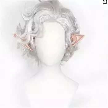 Парик для косплея Astarion Baldur s Gate3, парик вампира, высококачественные серебристые вьющиеся термостойкие волосы, парики для косплея в стиле аниме + шапочка для парика One Size