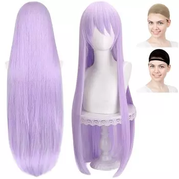 Парик для косплея CaseEden That Doll Falls in Love Koi Nikaido Neon Black Lobelia Long Light Purple Light Purple White Mercier Wig Set of 2 Dress-up светло-фиолетовый