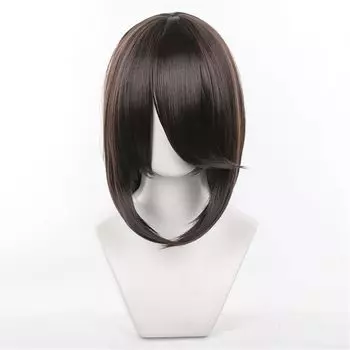 Парик для косплея Eileen Medium Dark Brown, пушистый, 40 см, универсальный, унисекс, термостойкий, сетка для парика для мероприятий, в комплекте темно-коричневого