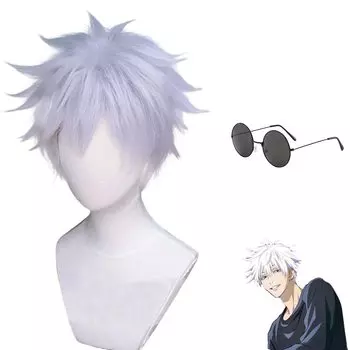 Парик для косплея Jujutsu Kaisen с сеткой для парика, парик для косплея на Хэллоуин, рождественский костюм, маскировка Юхито Фушигуро, Мегуми Инумаки Тоге