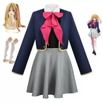 Парик для косплея, костюмы из синтетического волокна, аниме Oshi No Ko, косплей, оранжевый, смешанный, розово-розовый, длинные волосы XS