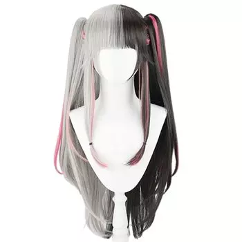 Парик для косплея Rena Kaze Yomi, полный парик для косплея, средний термостойкий парик, парик для косплея, костюм на Хэллоуин, украшение для волос и расческа в комплекте, коричневый, серый