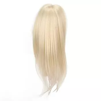 Парик для куклы с 16 шарнирами для куклы ростом от 15,5 до 17 см, длинные волосы молочно-золотистого цвета с челкой, парик для куклы своими руками