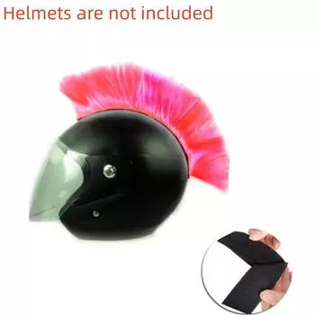 Парик для мотошлема, украшения для шлема, парики, петушиный гребень, мотокросс, полное лицо, внедорожный шлем, украшение, наклейка для волос, паста розовый