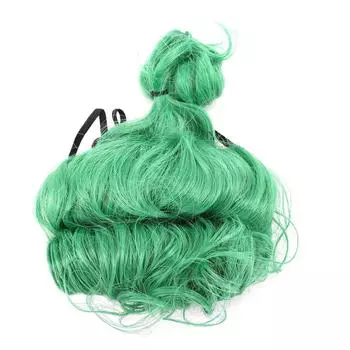 Парик для питомца, зеленый, высокий хвост, мягкие моющиеся волосы из нейлонового волокна для костюма собаки и кошки для косплея, вечеринки, фотосъемки