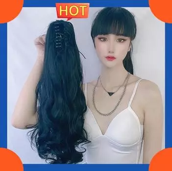 Парик из длинных волос, конский хвост, матовые волнистые синтетические наращивания, шиньон с конским хвостом 1 pcs