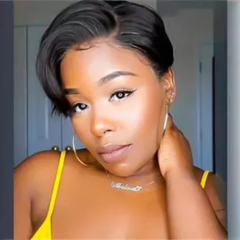 Парик из химического волокна Bobo Head, европейский и американский парик, женские короткие волосы, парик с частичным механизмом для волос, парик с полным покрытием головы, парик Pixie чёрный