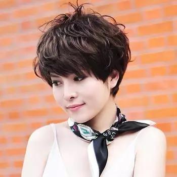 Парик из натуральных волос для женщин и девочек, короткие вьющиеся синтетические коричневые волнистые сексуальные парики красный