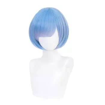 Парик Kamizu Ryohin Rem с голубыми волосами, короткий парик Rem, термостойкий парик для костюма в стиле аниме, аксессуары для костюмов, костюм для вечеринки, специальная сетка для парика в комплекте
