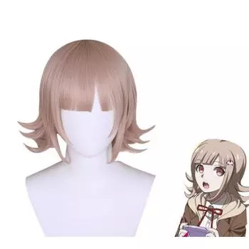 Парик Nanami ChiaKi со шпилькой, костюм для косплея Dangan Ronpa, термостойкие синтетические волосы Danganronpa, женские вечерние парики, головные уборы S бежевый