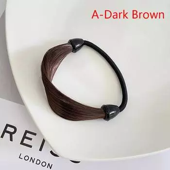 Парик плетеный резинка эластичная резинка для волос завязка на голову кольцо для волос парик коса фиксированная прическа резинка для удлинения конского хвоста держатель Dark Brown