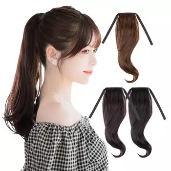 Парик Ponytail One Single Easy Twin Caramel Brown [Classe], локон, 45 см, цвет, черный, коричневый, наращивание, хвосты,