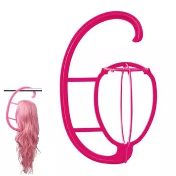 Парик REMDY Легко предотвращает идеально подходит для сушки и сборки шапочка шампунь парик розовый 1 шт Вешалка, повесить, деформация, хранение, тип, вешалка, парик, подставка,