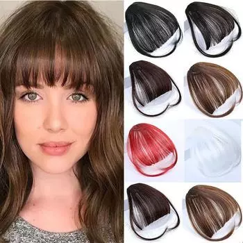 Парик с челкой Синтетическая челка для женщин Невидимая челка для уменьшения возраста Парик на лоб Кусок париков для женщин Доступны различные цвета