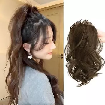 Парик с хвостиком-водопадом, наполовину завязанный в хвост, парик с хвостиком-фонтаном, синтетический парик, пушистый и натуральный, подходит для ежедневных встреч