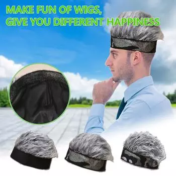 Парик Шляпа Европейский и американский стиль ретро Уличная пародия Теплая шляпа серый