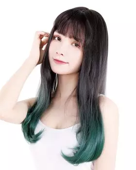 Парик TefuRe длинный прямой парик маленькое лицо C-8200N-BLK-EM