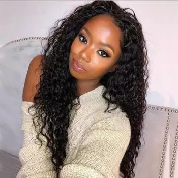 Парик вьющихся волос, пушистый инструмент для макияжа, натуральный прочный афро-черный вьющийся парик в африканском стиле, головные уборы для дома чёрный