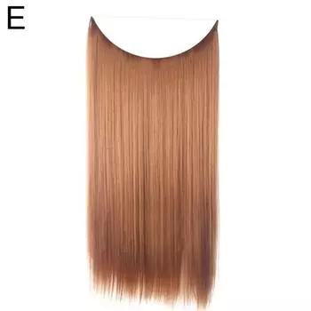 Парик Женский длинный прямой вьющийся парик Полные волосы Накладные волосы Заколка для наращивания волос C