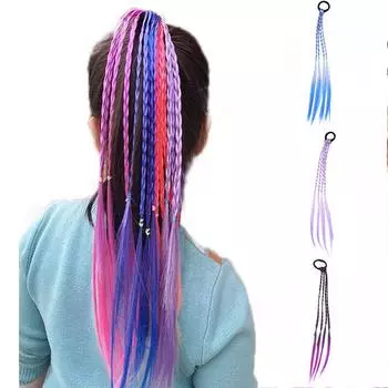 Парик женский резинка твист коса волосы конский хвост держатель кольцо волосы девушки резинка для волос 40cm