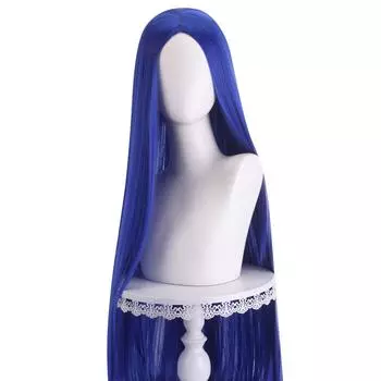 Парик женский с длинными вьющимися волосами и большой волнистой центральной челкой, красный высокотемпературный шелк, европейские и американские наборы париков синий