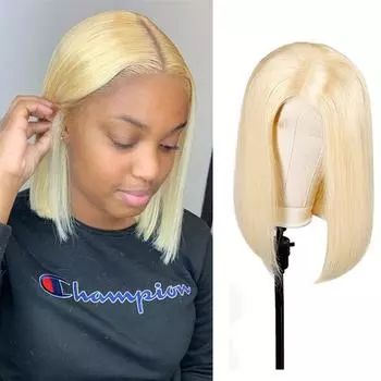 Парик женский средней длины волосы светло-русый бобо голова средняя точка удлиненная версия ключичные волосы высокотемпературный шелковый головной убор женский
