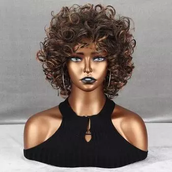 Парики Afro Kinkys Wigs Синтетический вьющийся полный парик для чернокожих женщин P4/27