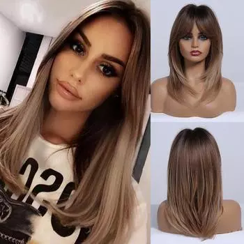 Парики Bybrana средней длины подходят для женщин, которые могут носить повседневную моду.