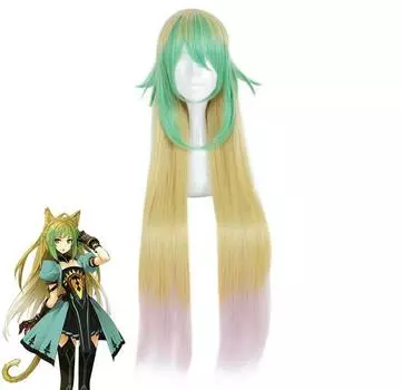 Парики для Хэллоуина Fate Grand Order Archer Atalanta Длинный парик Косплей Костюм Fate/Apocrypha Женские термостойкие парики из синтетических волос One Size зелёный