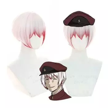 Парики для косплея Сайгику Джоно, белый, красный, градиентный парик, аниме Бунго, бродячие собаки, сезон 4, волосы для охотничьих собак, термостойкое волокно, волосы One Size бежевый