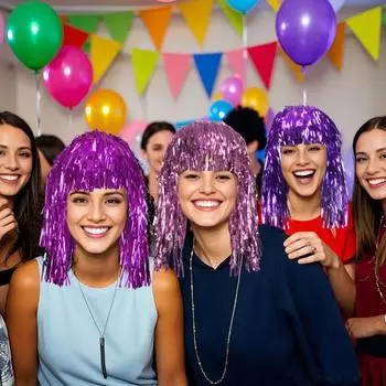 Парики из фольги для взрослых, блестящие парики из мишуры для карнавальных костюмов, блестящие парики из металлической мишуры, маскарадная диско-колпа для фотобудки, реквизит, принадлежности для косплея синий