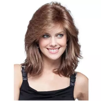 Парики с натуральной волной для женщин, Омбре, коричневый, блондин, мягкие пушистые термостойкие волосы, женский синтетический парик для повседневного использования, косплей золотисто-коричневый