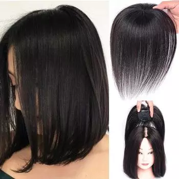 Парики увеличивают количество волос на макушке, чтобы покрыть седые волосы, парик, прямые волосы.