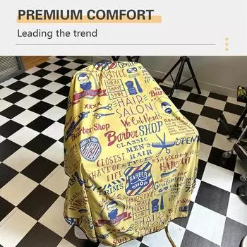 Парикмахерская антипригарная антистатическая накидка для волос, регулируемая эластичная накидка на шею, нагрудники для укладки волос, профессиональные инструменты светло-желтого