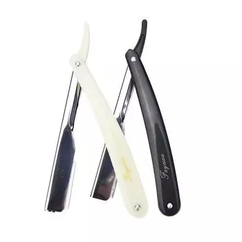 Парикмахерская бритва с прямым лезвием из нержавеющей стали, складной нож для бритья, мужской складной нож для бритья белый