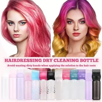 Парикмахерская Чистка Шампунь Бутылка Расческа Зубы Бутылка Волосы Крем Цвет Шкала Бутылка Пермь One Size