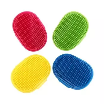 Парикмахерская для собак и кошек, расческа для домашних животных, массаж для купания собак, принадлежности для домашних животных, щетка для купания кошек, расческа для вычесывания шерсти зелёный