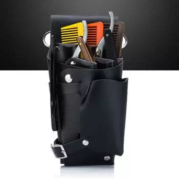 Парикмахерская кобура из искусственной кожи, держатель с заклепками, парикмахерский инструмент, сумка для ножниц
