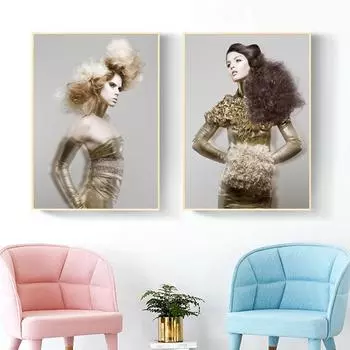 Парикмахерская Красота Книги по искусству настенный принт фотографии Парикмахерская распылением Картина на холсте Художественный постер Настенный декор HD2622 21x30cm no frame