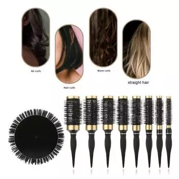 Парикмахерская расческа Безопасна Удобно держать Противоскользящая Идеально подходит Не статическая челка Инструмент для укладки Пластиковая ручка Расческа для ухода за вьющимися волосами для дома H