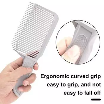 Парикмахерская расческа для выцветания, термостойкая мужская изогнутая растушевка с плоской вершиной, машинка для стрижки волос, направляющая, расческа для стрижки, домашний салон, профессиональные парикмахерские инструменты для укладки 1pc