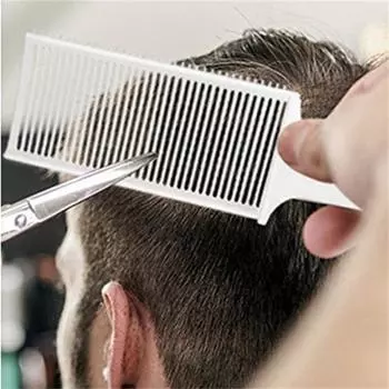 Парикмахерская расческа Кривая расческа с плоской вершиной, расческа, термостойкая расческа, направляющая часть расчески One Size