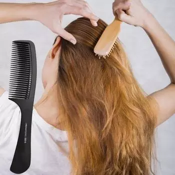 Парикмахерская расческа с широкими зубьями, профессиональный инструмент для укладки, антистатический ручной расческа для распутывания волос, для парикмахерской A